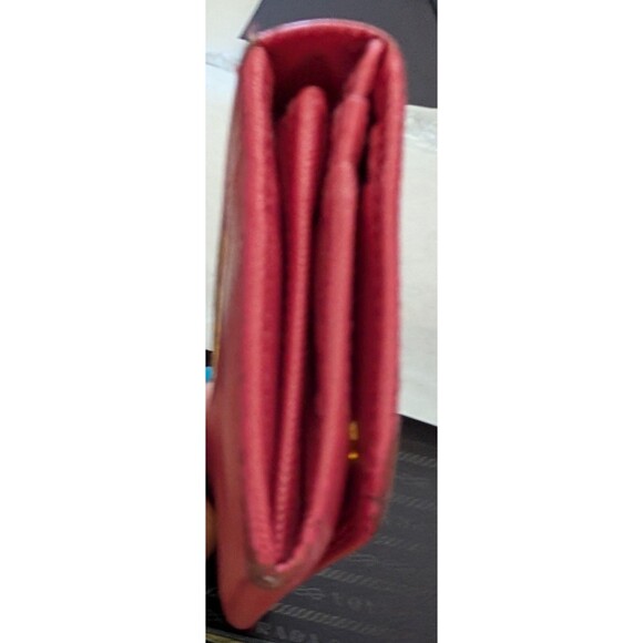 PRADA Ribbon Purse Peonia pink Safiano Women Wallet Box And Authentication Card - Picture 7 of 8